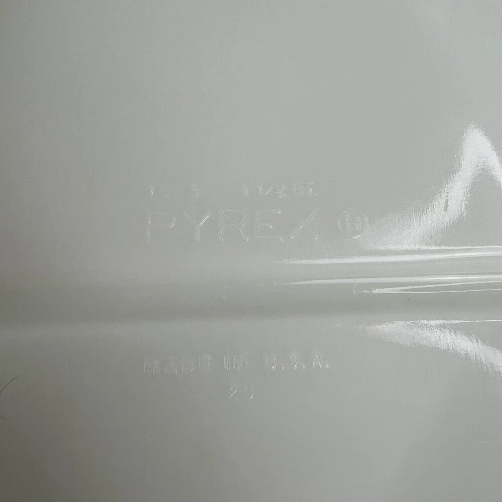 Vintage 1960s Pyrex White Milk Glass Divided Platter